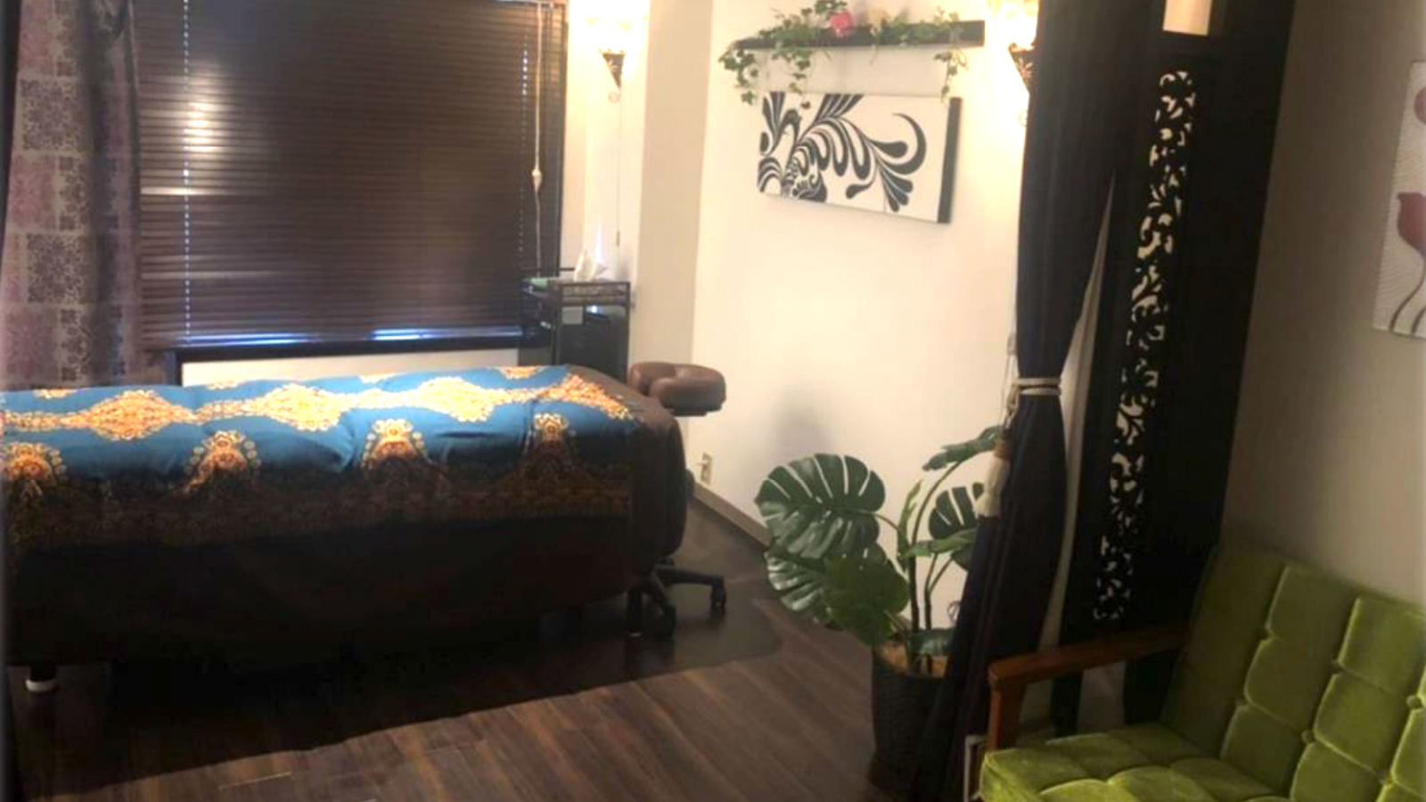 Female therapist and calm private wellness space